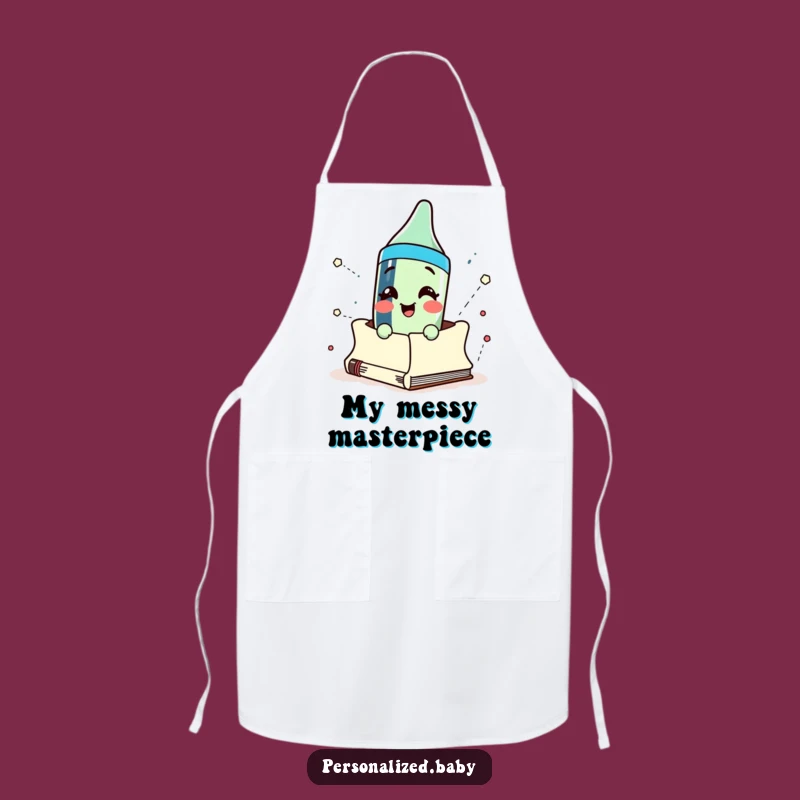 Funny Crayon Sketchbook Apron: Cook and Create with Artistic Merriment