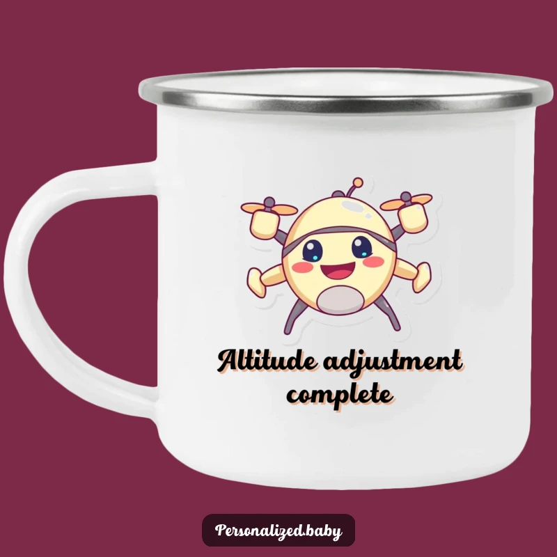 Adventure Funny Drone Camping Mug - Happy Character Gift