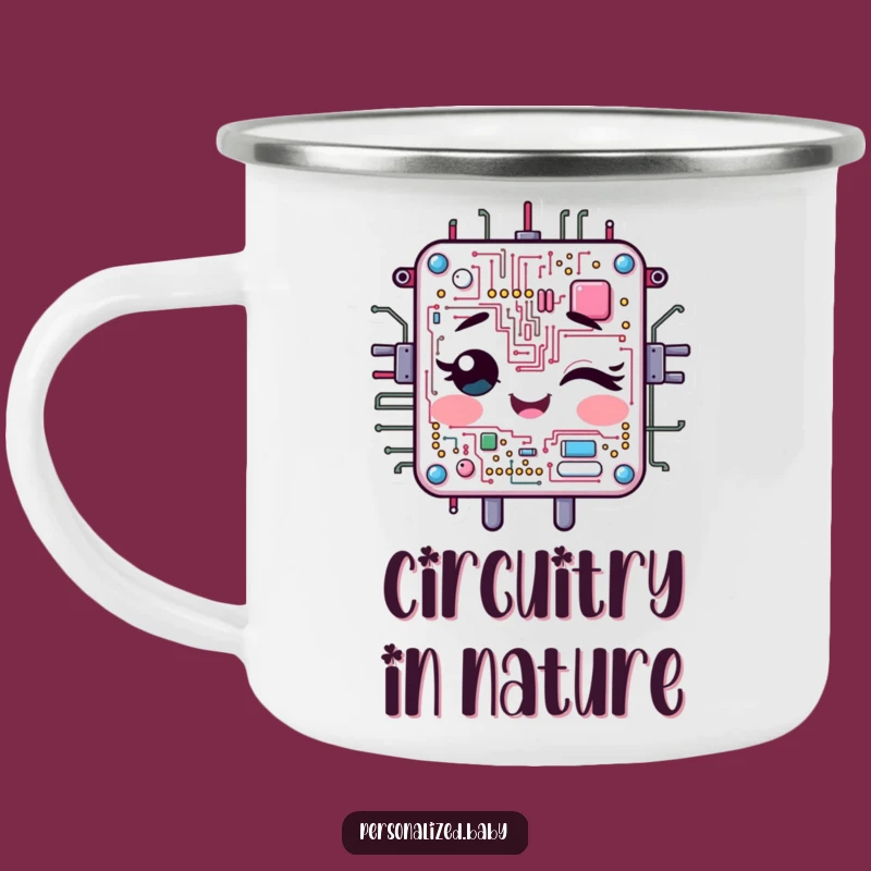 Funny Circuit Board Camping Mug for Tech Adventures