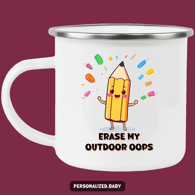Funny Pencil Juggling Eraser Marks Camping Mug: Creative Brews On the Go