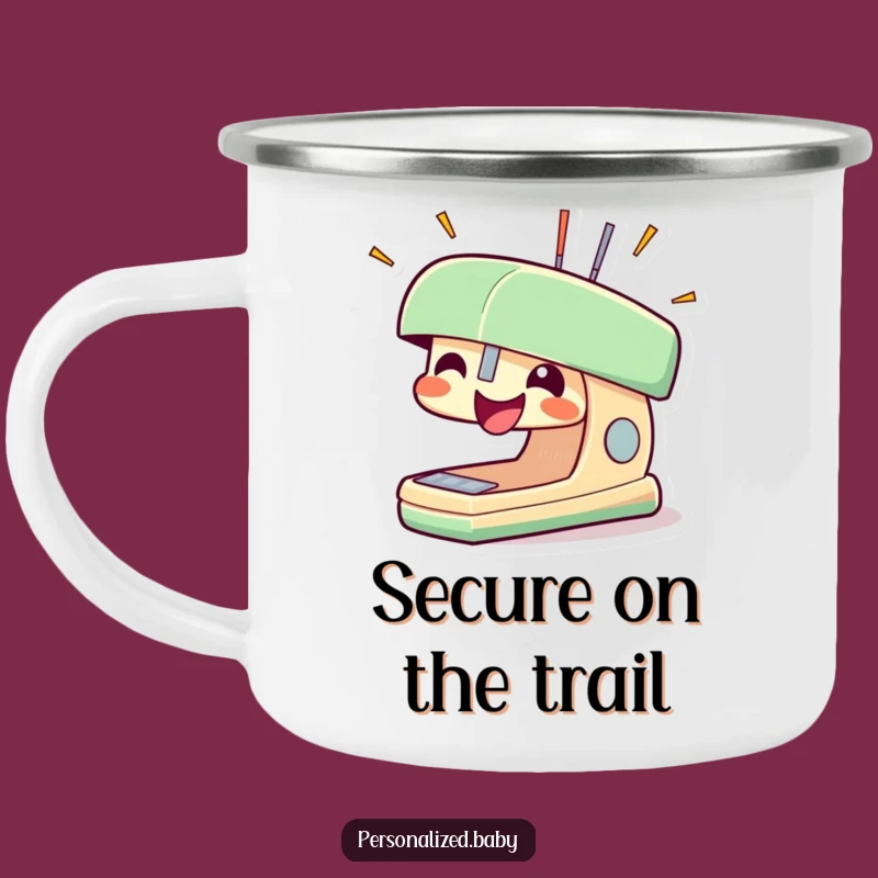 Funny Stapler Camping Mug: Excited Staples for Your Adventure Brew