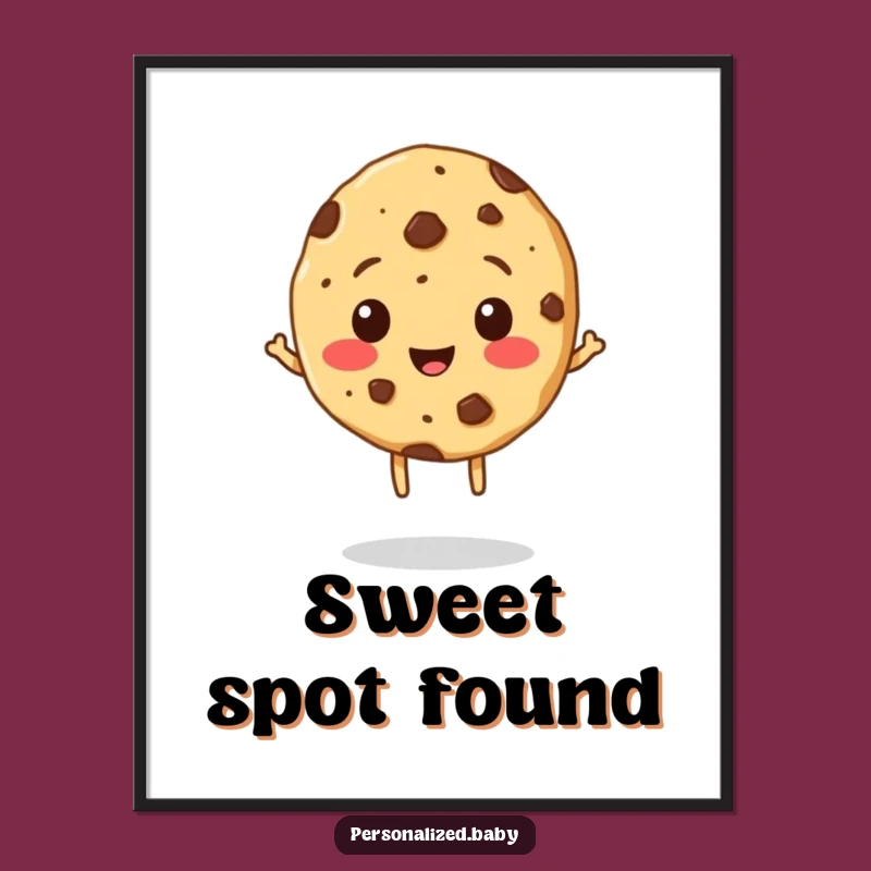 Funny Cookie Digital Art - Cheerful Chocolate Chip Character for Instant Humorous Decor Gift