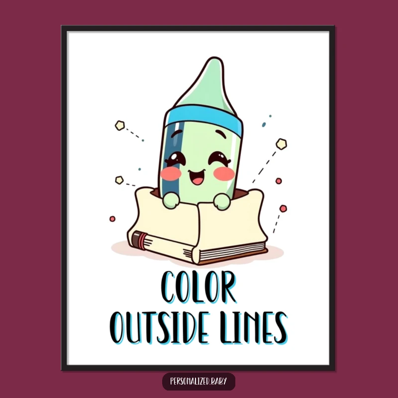 Funny Crayon Sketchbook Digital Print: Instant Artful Joy for Your Walls