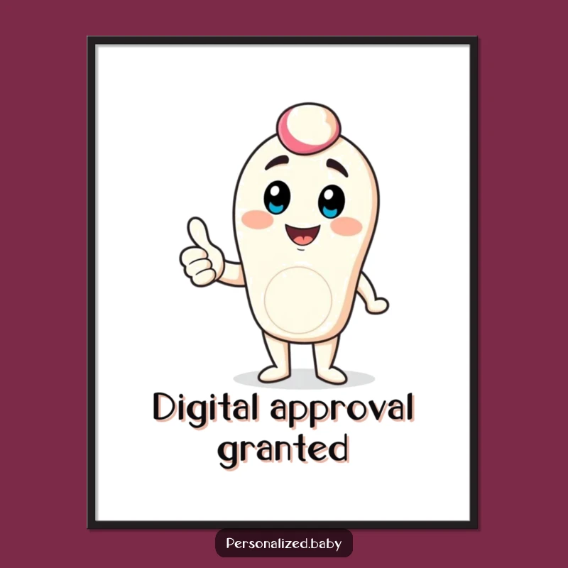 Funny Digital Avatar Digital Art: Bouncing Thumbs Up For Gamer Decor