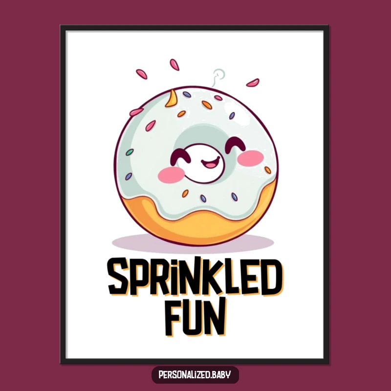 Funny Rolling Donut Digital Art: Instant Sweetness with This Hilarious Printable