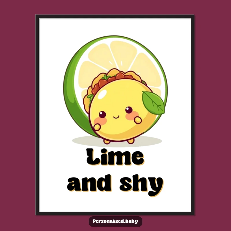 Funny Shy Taco Digital Art: Instant Cuteness with This Hilarious Printable