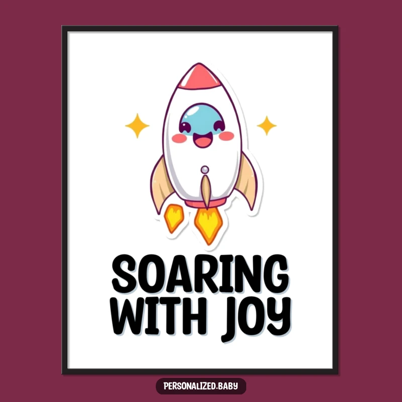 Funny Rocket Ship Launch Digital Art for Inspiring Spaces