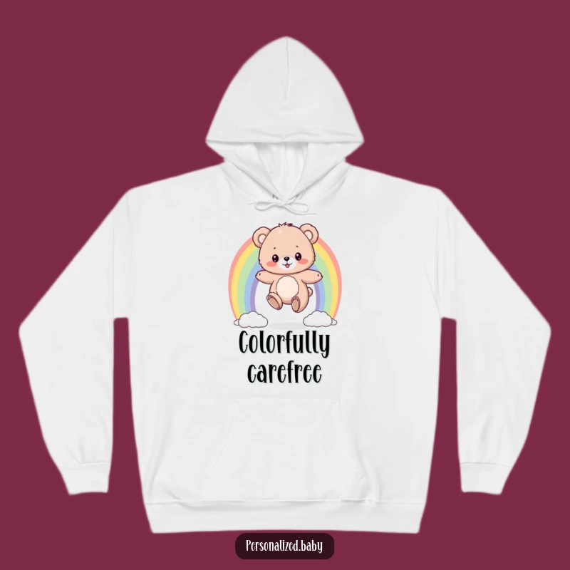 Funny Bear Cub Rainbow Hoodie: Cozy Comfort, Vibrant Fun