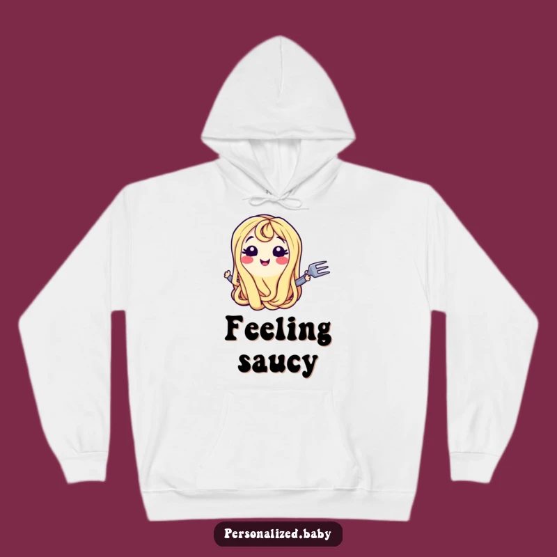 Funny Cozy Hoodie: Spaghetti Noodle Character, Warm Funny Gift