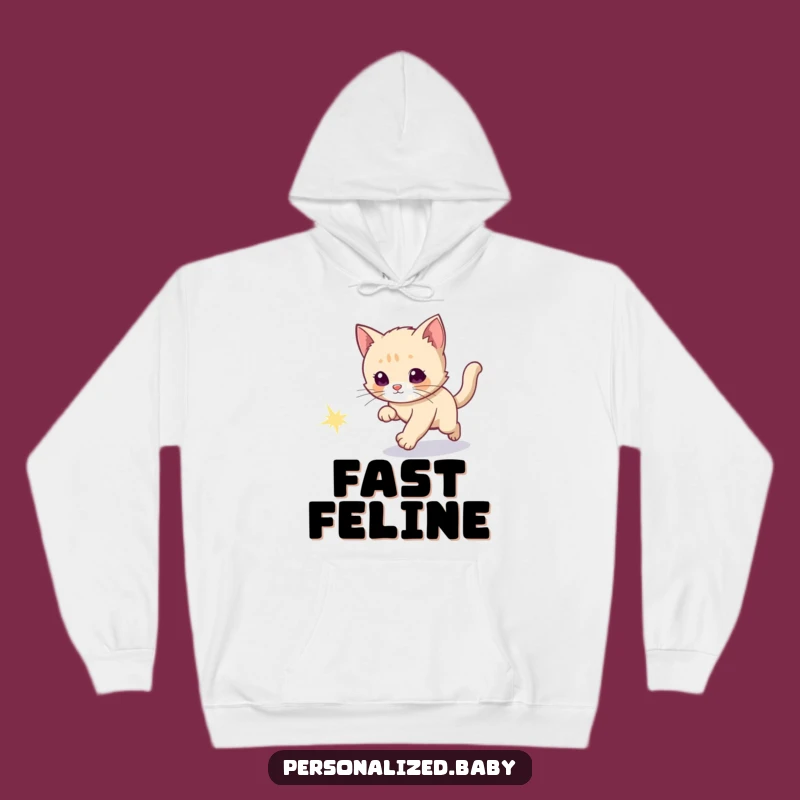 Funny Kitten Comet Chase Hoodie: Cozy Space Explorer Gift Hoodie
