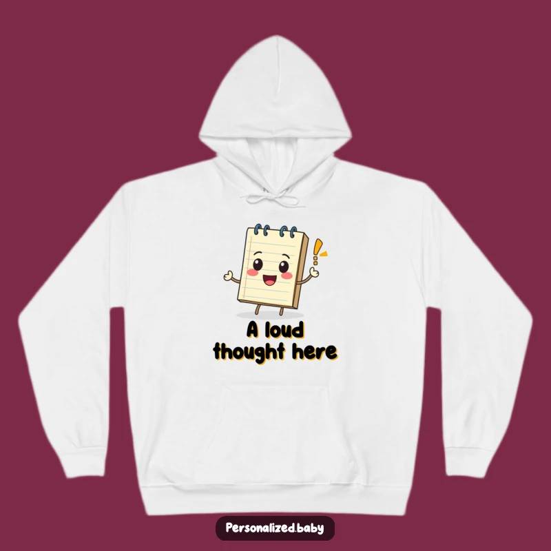 Funny Rolling Notepad Exclamation Hoodie: Cozy Up with Expressive Comfort