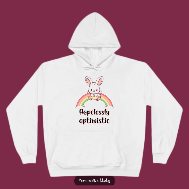 Funny Bunny Rainbow Hop Hoodie: Cozy Fluffy Rabbit Sweatshirt for All Ages