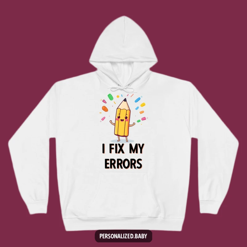 Funny Pencil Juggling Eraser Marks Hoodie: Cozy Up with Creative Fun
