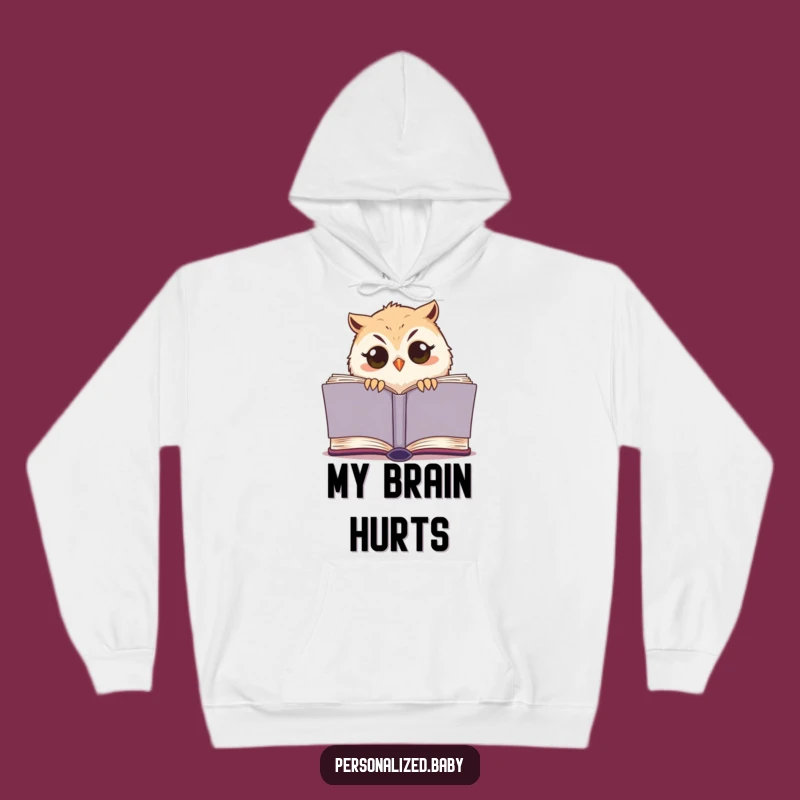 Funny Sleepy Owl Chick Hoodie: Cozy Reading Companion and Hilarious Gift