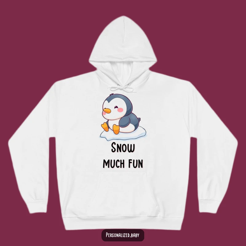 Funny Penguin Hoodie - Cozy Chubby Sliding Belly Sweatshirt, a Warm Winter Gift