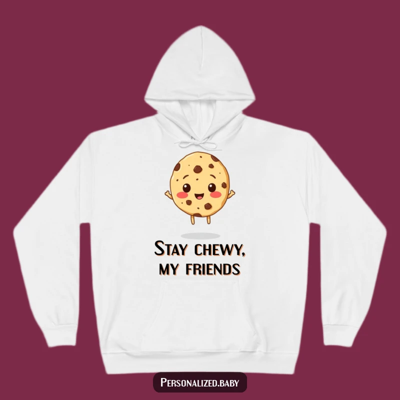Funny Cozy Cookie Hoodie - Cheerful Chocolate Chip Character for Warm & Funny Gifts