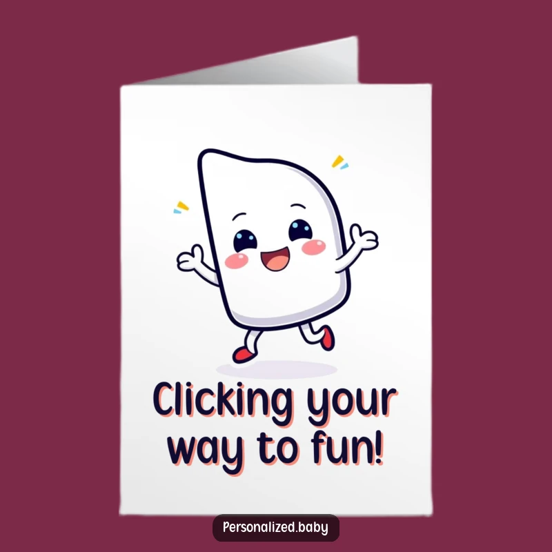 Funny Free Printable Birthday Card: Cursor's Dance Party - Downloadable Gift