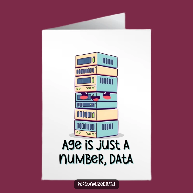 Free Printable Wobbly Data Birthday Card: Funny Downloadable Gift for Data Lovers!