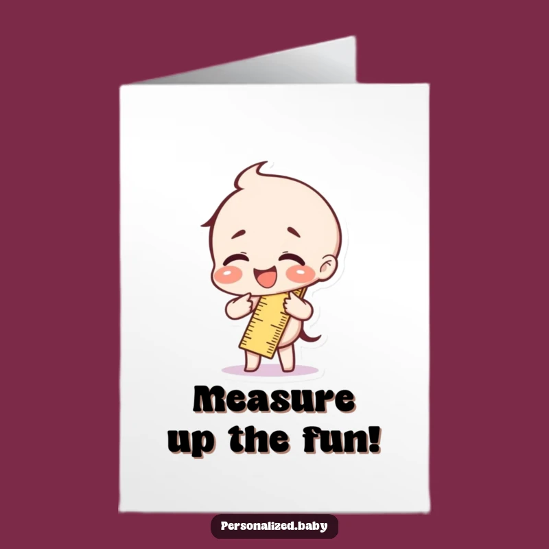 Free Printable Funny Birthday Card: Giggling Ruler, Perfect DIY Downloadable Gift!