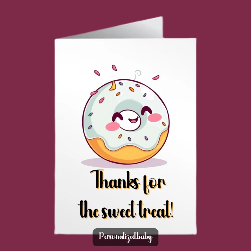 Free Printable Thank You Card: Grateful Donut's Sweet Thanks Downloadable Gift