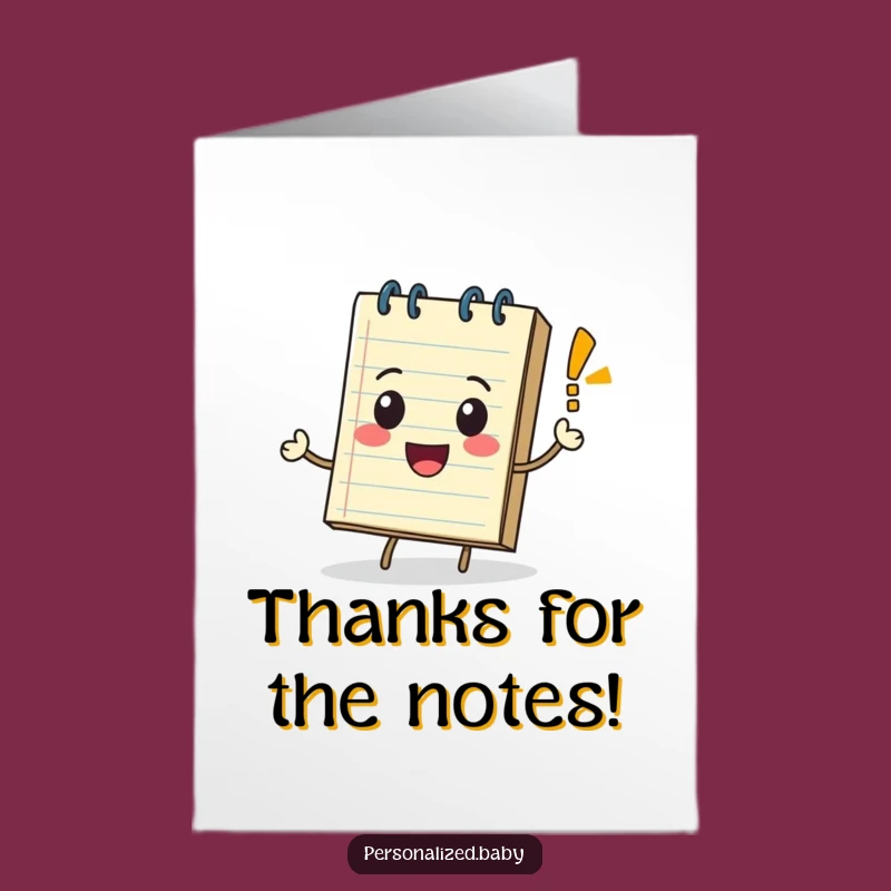 Free Printable Thank You Card: Notepad Rolls with Thanks, Hilarious Gift!