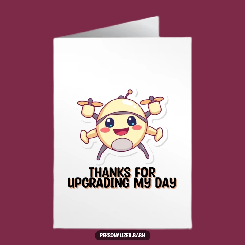 Free Printable Thank You Drone Card: Funny Downloadable Gift for Gratitude