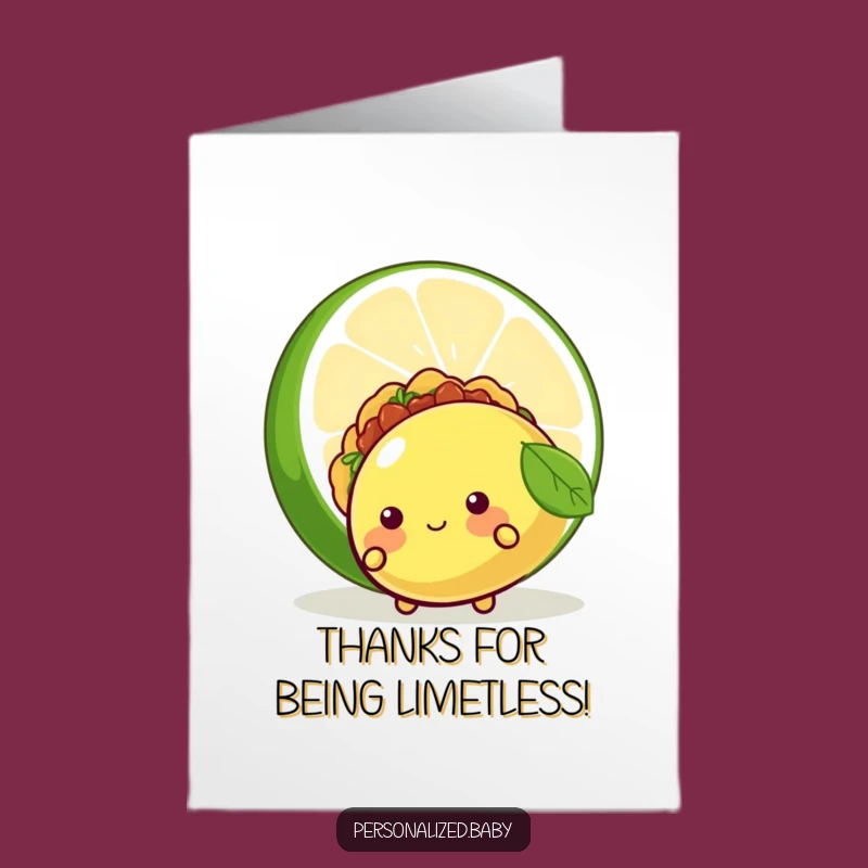 Free Printable Thank You Card: Blushing Taco's Gratitude Downloadable Gift