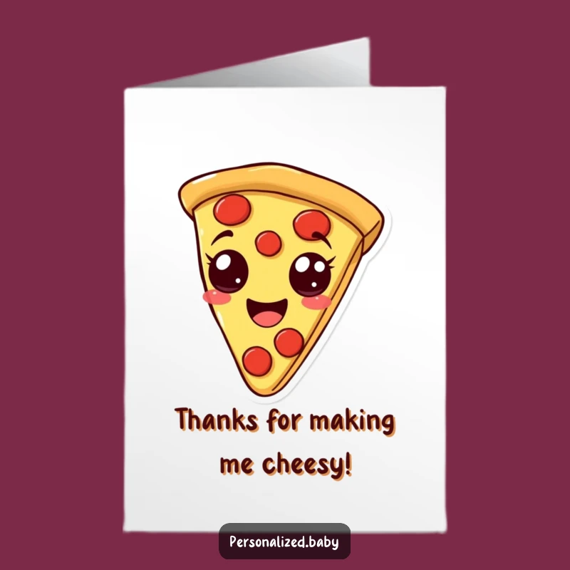 Free Printable Thank You Card: Pizza Slice's Gratitude Downloadable Gift
