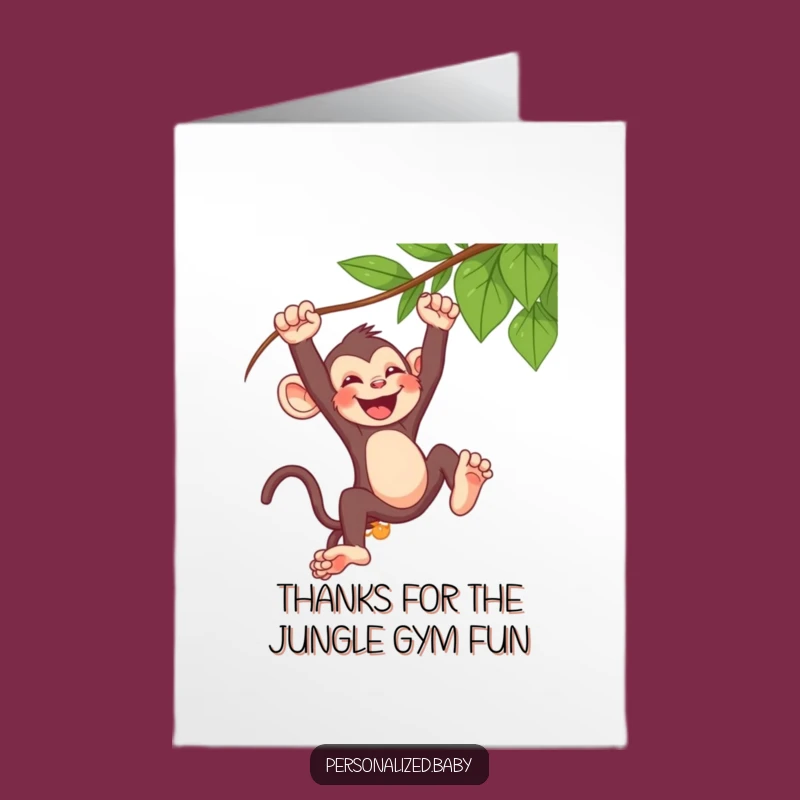 Free Printable Thank You Card: Monkey Laughs, Funny Downloadable Gift