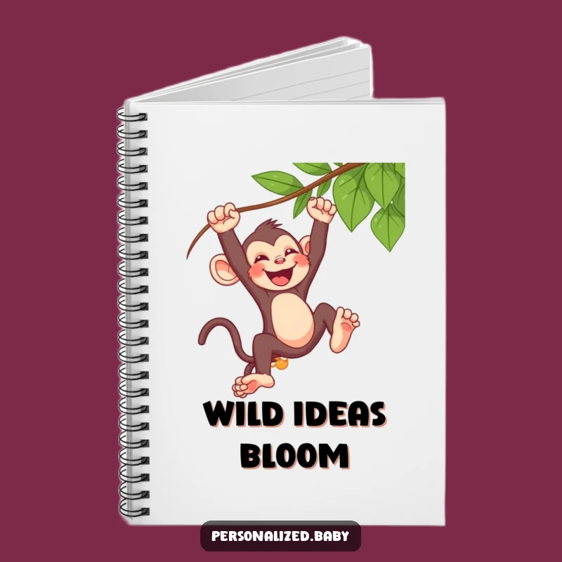 Funny Monkey Notebook - Mischievous Baby Swinging Laughing Journal, a Primate Gift