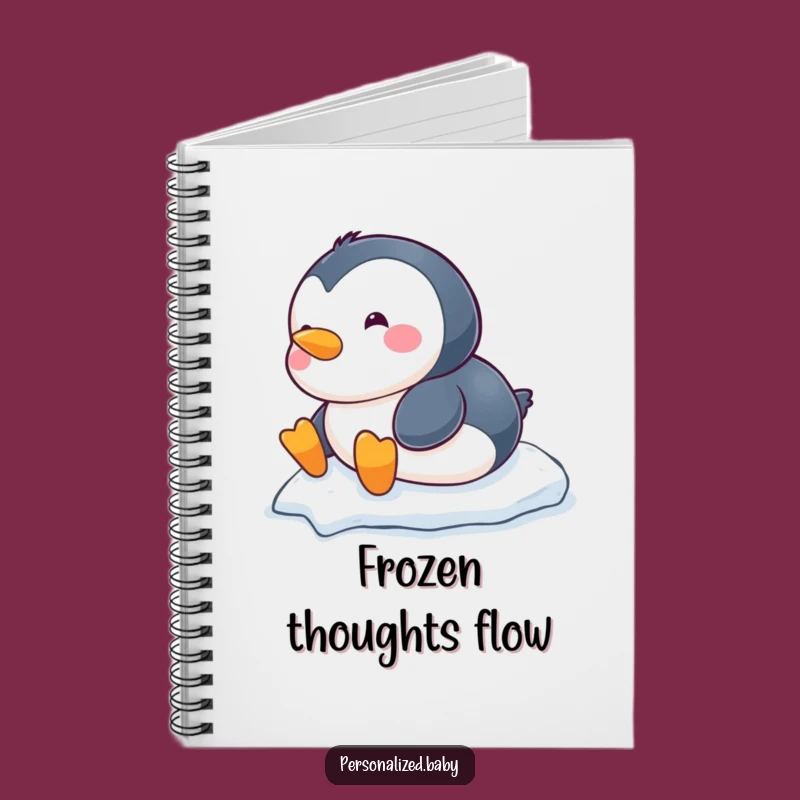 Funny Penguin Notebook - Chubby Sliding Belly Journal, a Hilarious Winter Gift