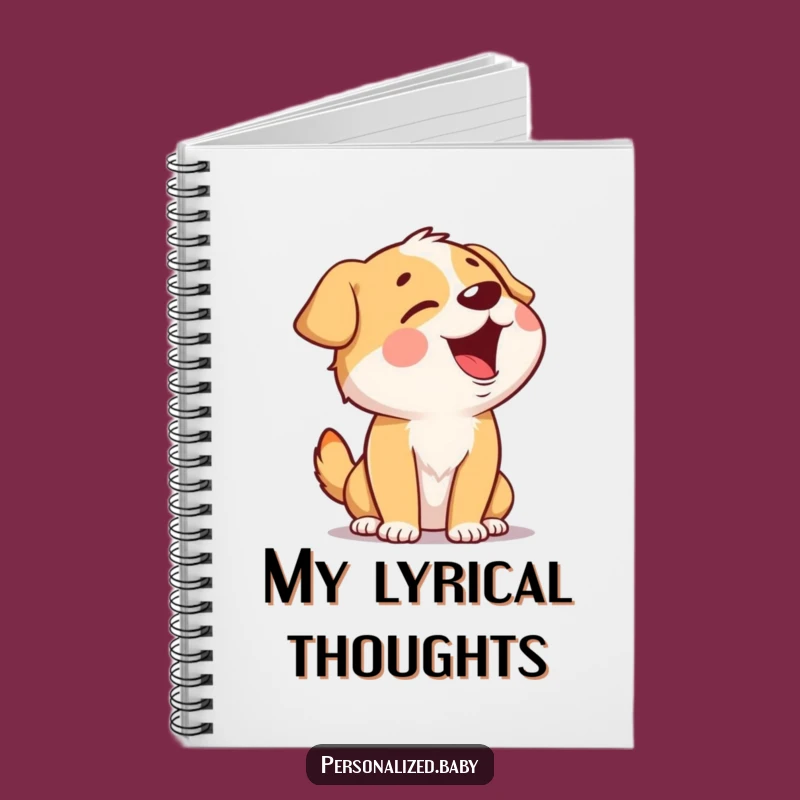 Funny Singing Dog Notebook: Giggling Pup Melodies, Hilarious Gift for Songwriters