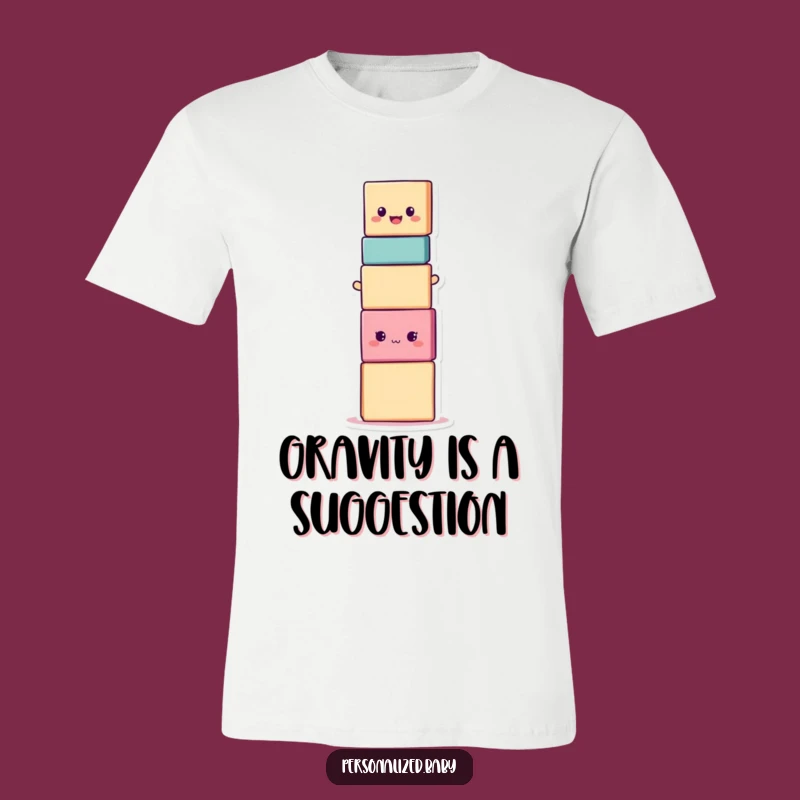 Funny Balancing Block T-Shirt: Hilarious Wearable Art for a Playful Personality