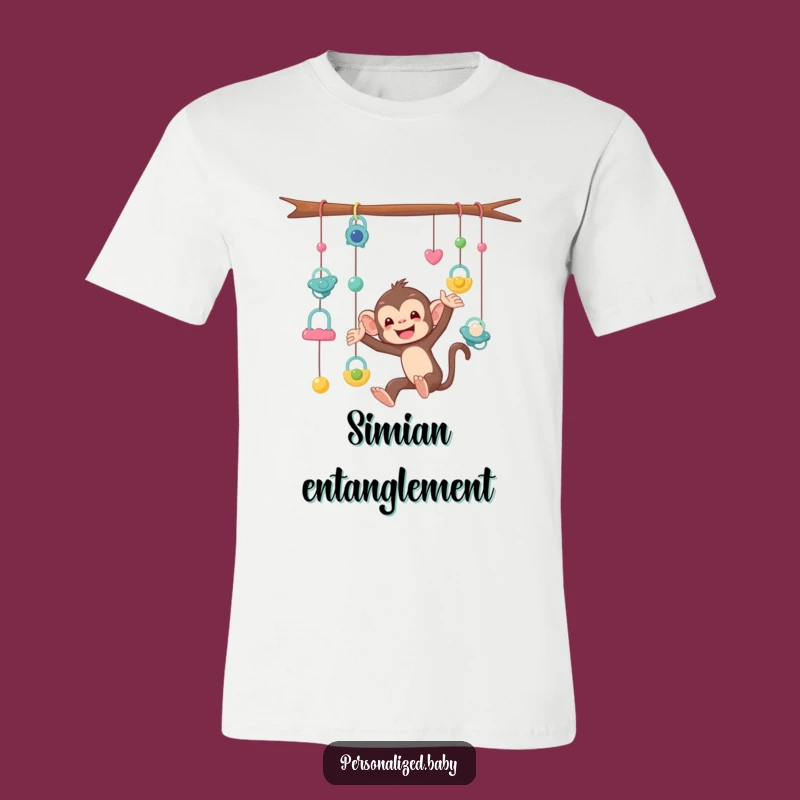 Funny Monkey Pacifier T-Shirt: Hilarious Newborn Chaos Gift Tee